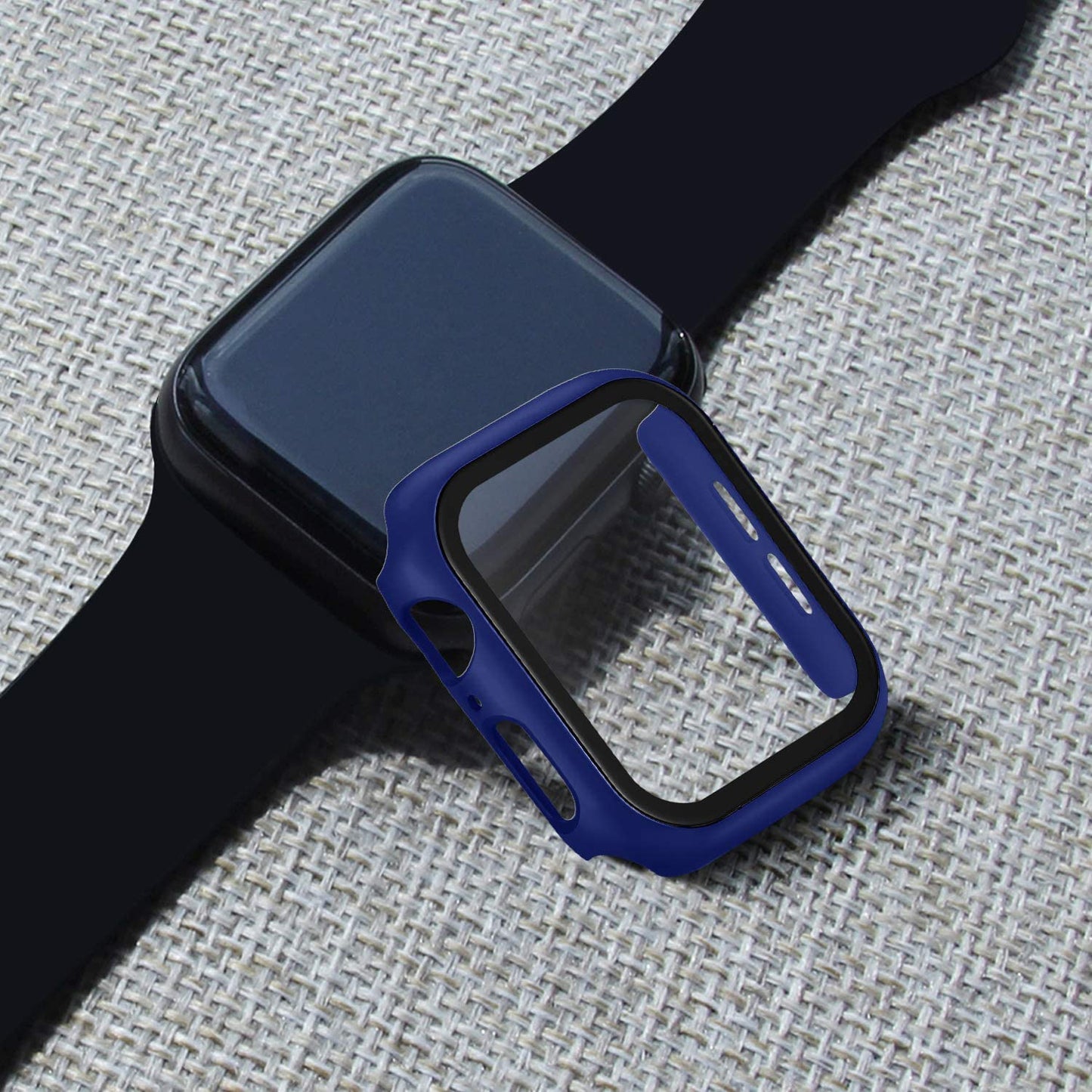 2-in-1 Frame PC + Tempered Glass Protector Watch Case for Apple Watch Series 3/2/1 42mm