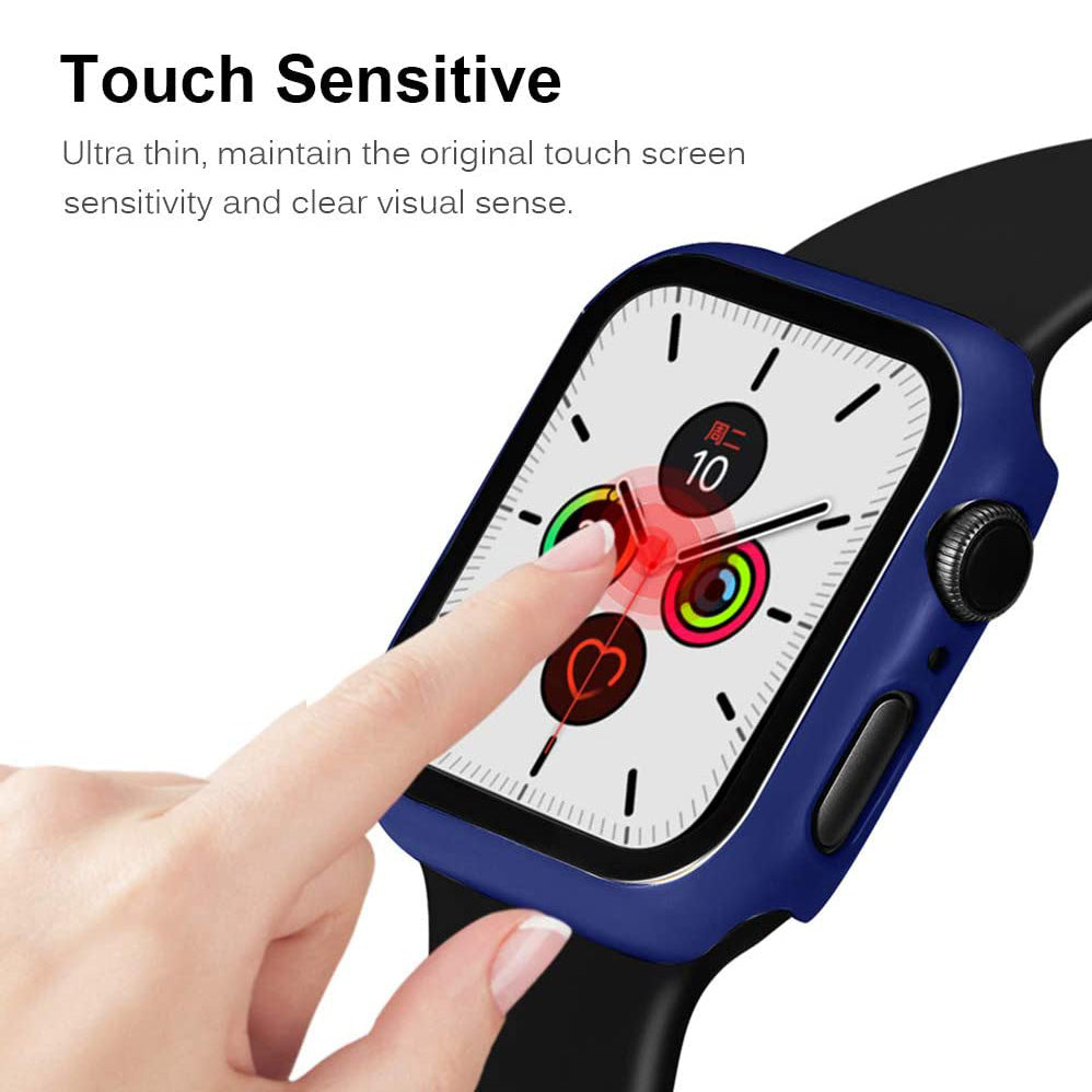 2-in-1 Frame PC + Tempered Glass Protector Watch Case for Apple Watch Series 3/2/1 42mm