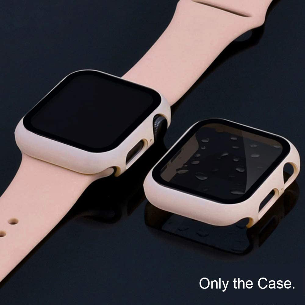 2-in-1 Frame PC + Tempered Glass Protector Watch Case for Apple Watch Series 3/2/1 42mm
