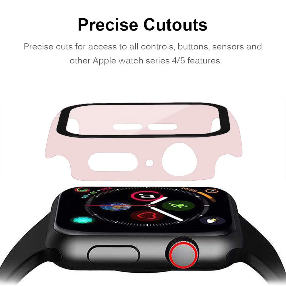 2-in-1 Frame PC + Tempered Glass Protector Watch Case for Apple Watch Series 3/2/1 42mm