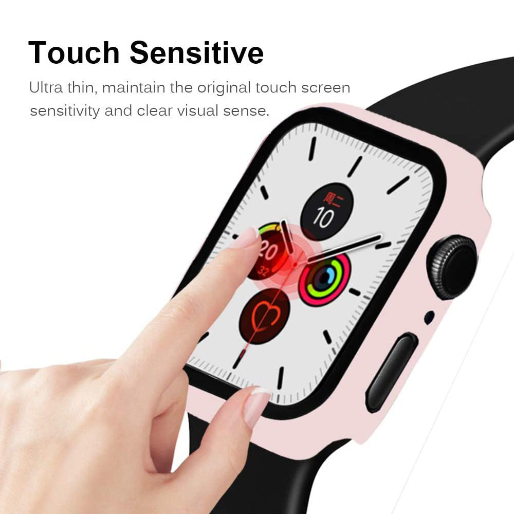 2-in-1 Frame PC + Tempered Glass Protector Watch Case for Apple Watch Series 3/2/1 42mm