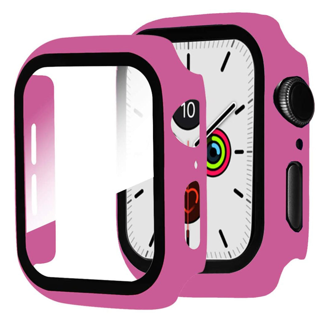 2-in-1 Frame PC + Tempered Glass Protector Watch Case for Apple Watch Series 3/2/1 42mm