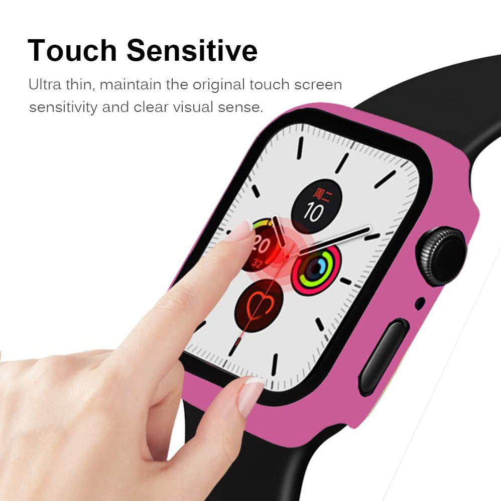 2-in-1 Frame PC + Tempered Glass Protector Watch Case for Apple Watch Series 3/2/1 42mm