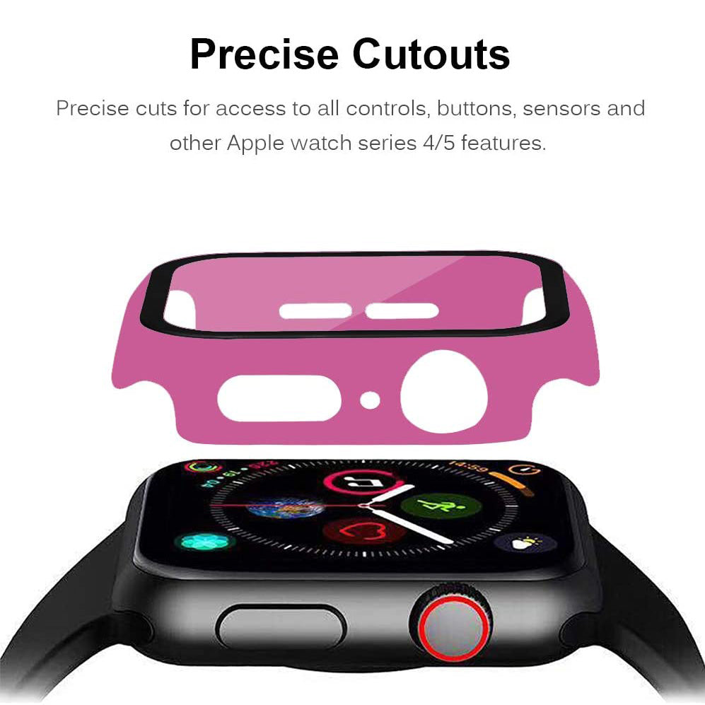 2-in-1 Frame PC + Tempered Glass Protector Watch Case for Apple Watch Series 3/2/1 42mm