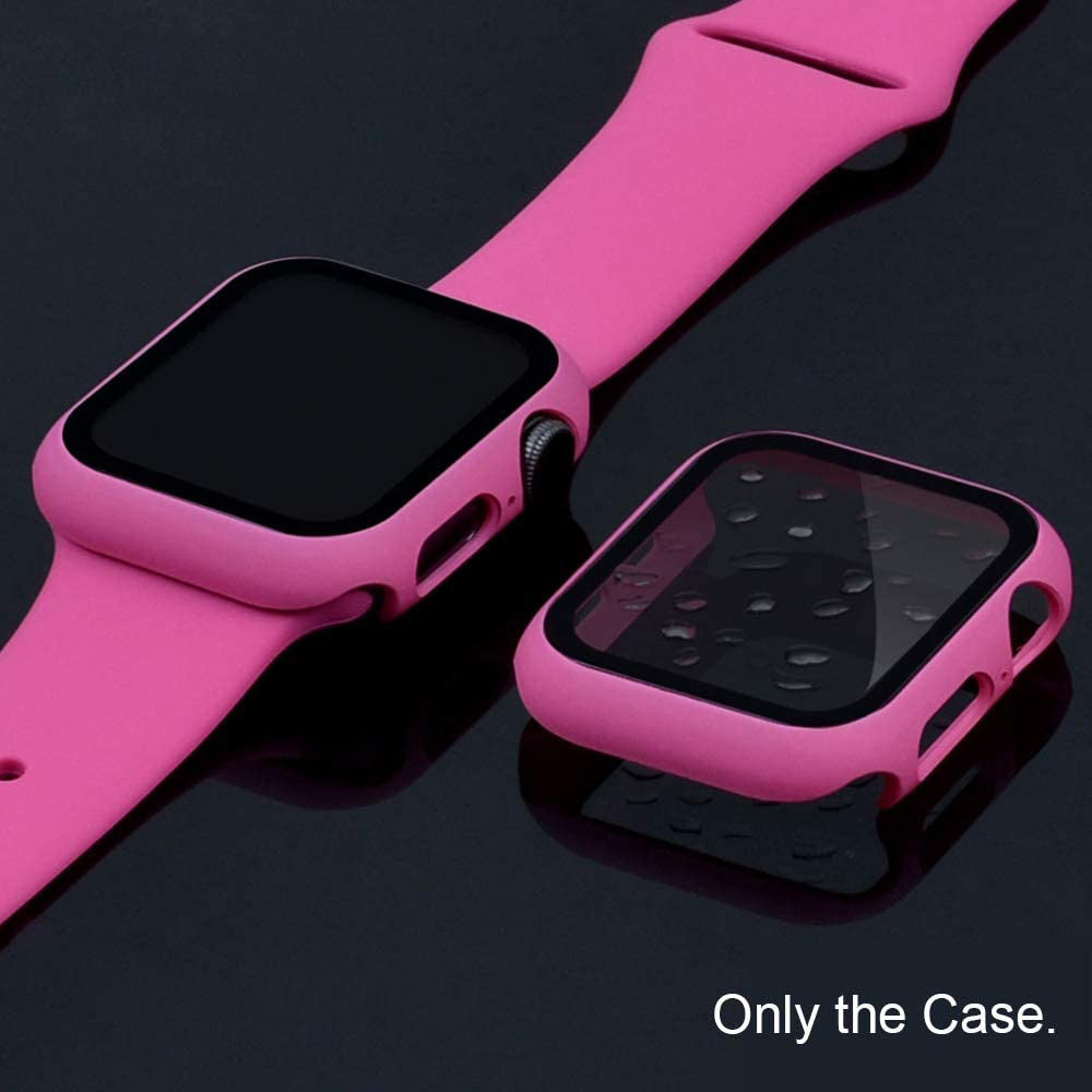 2-in-1 Frame PC + Tempered Glass Protector Watch Case for Apple Watch Series 3/2/1 42mm