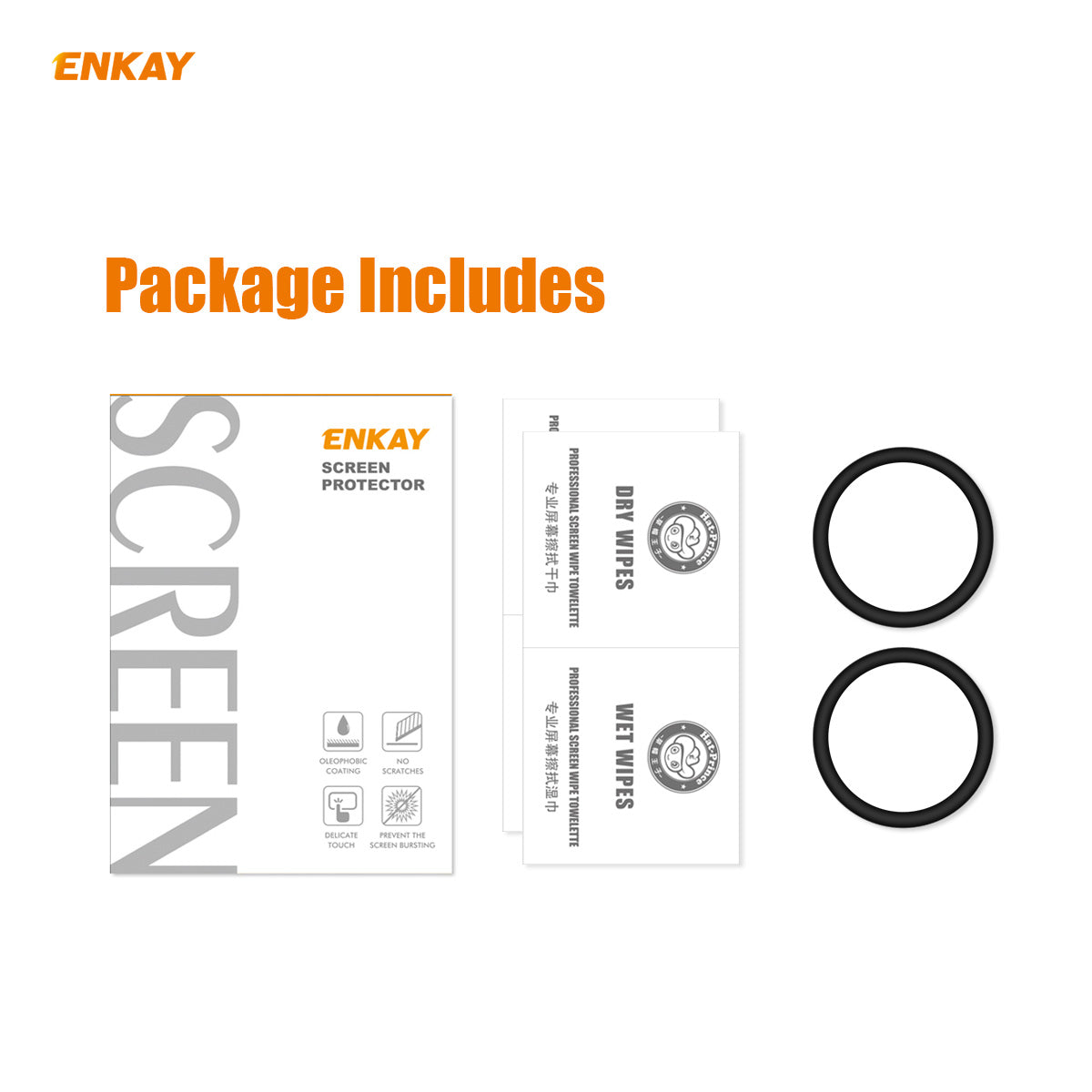 2Pcs/Set ENKAY HAT PRINCE 3D PC Edge + PMMA Full Screen Protector for Huawei Watch GT 2e 46mm