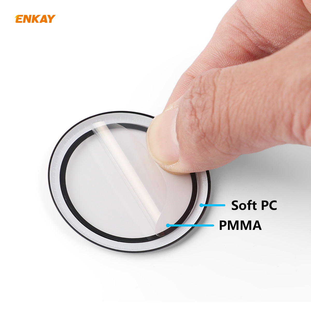 2Pcs/Set ENKAY HAT PRINCE 3D PC Edge + PMMA Full Screen Protector for Huawei Watch GT 2e 46mm