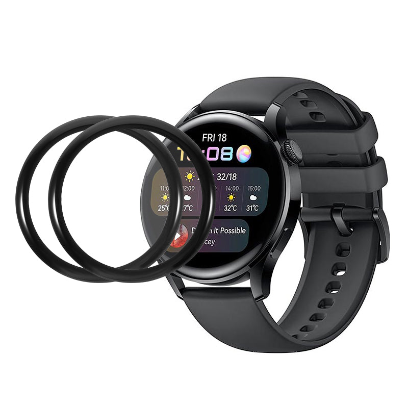 2PCS/Pack Well-Protected PMMA Full Screen Protector Guard Films for Huawei Watch 3