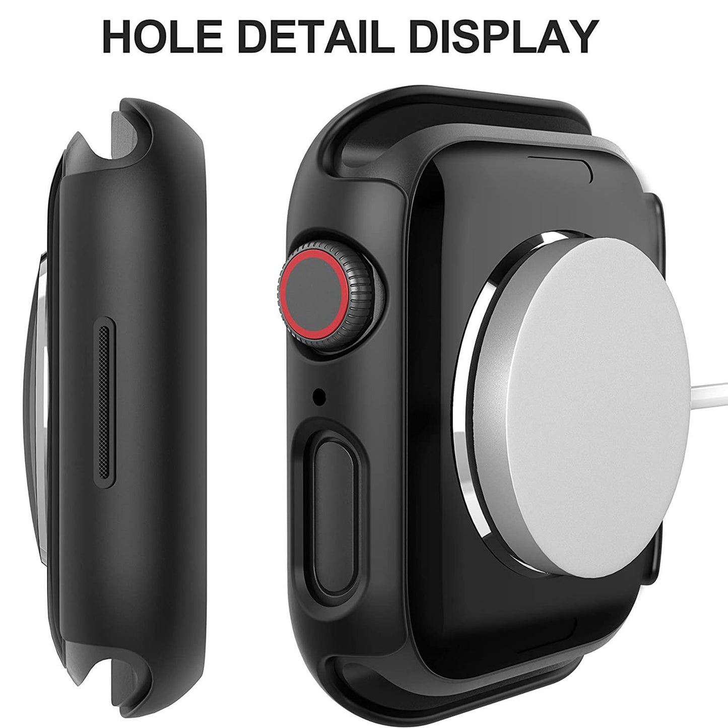 2Pcs Hard PC Smartwatch Frame Case+Tempered Glass Screen Protector Anti-scratch Replacement for Apple Watch Series 7 45mm / Series 8 45mm