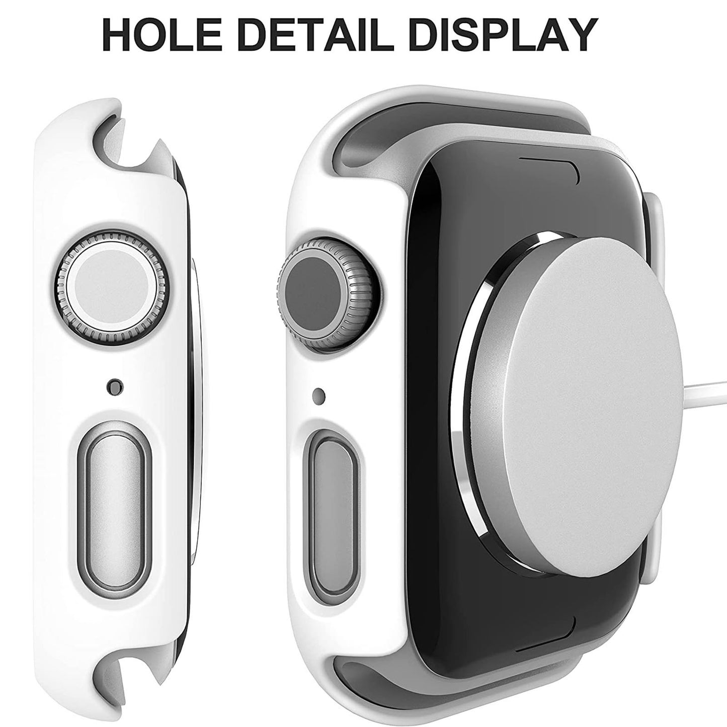 2Pcs Hard PC Smartwatch Frame Case+Tempered Glass Screen Protector Anti-scratch Replacement for Apple Watch Series 7 45mm / Series 8 45mm