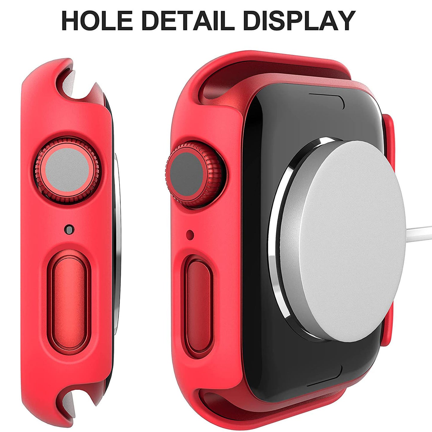 2Pcs Hard PC Smartwatch Frame Case+Tempered Glass Screen Protector Anti-scratch Replacement for Apple Watch Series 7 45mm / Series 8 45mm
