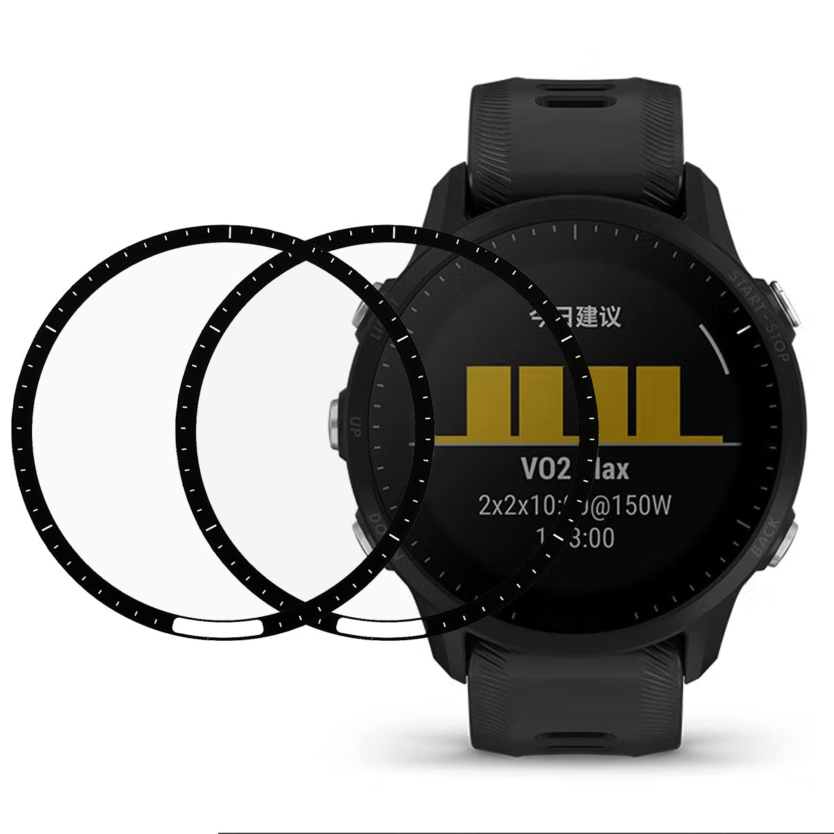 2Pcs / Set HD Screen Protector for Garmin Forerunner 955, 3D Curved Edge Clear PMMA Full Coverage Protective Film