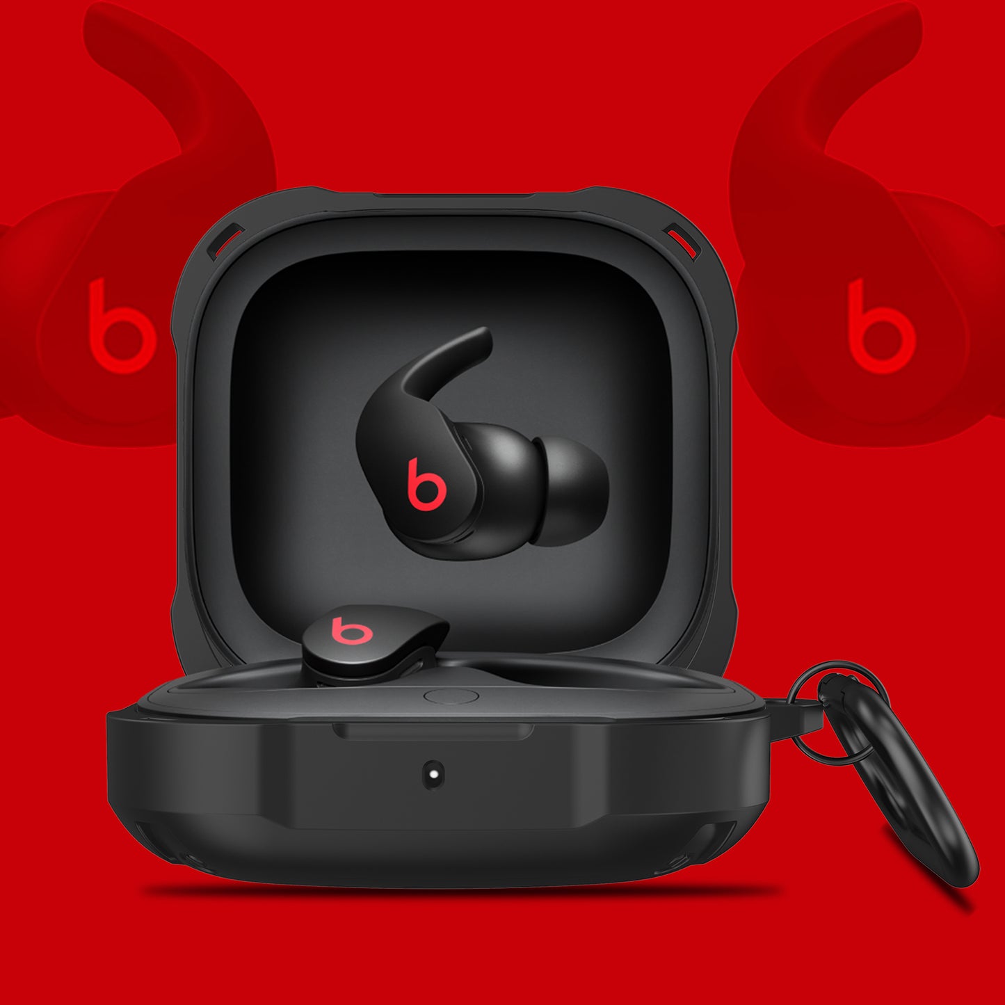 For Beats Fit Pro Earphones Protection Cover TPU+PC Portable Case with Hook