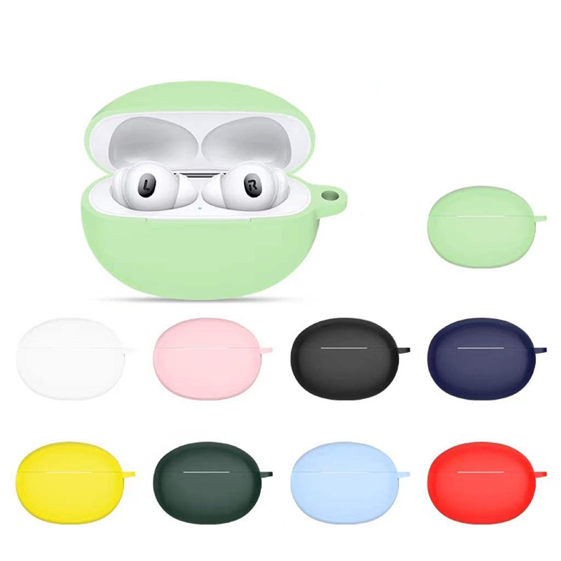 For Oppo Enco X2 Bluetooth Earphone Anti-drop Silicone Case Charging Box Cover with Anti-loss Buckle