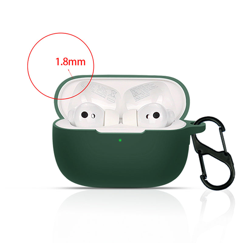 For Honor Earbuds 3 Pro Wireless Earphone Silicone Protective Case Cover with Anti-lost Buckle