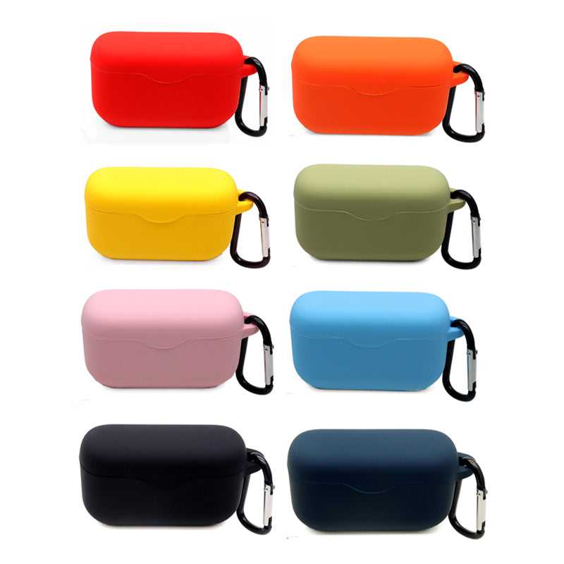 For Sony WF-H800 TWS Bluetooth Earphone Silicone Drop-proof Cover Case with Hanging Buckle