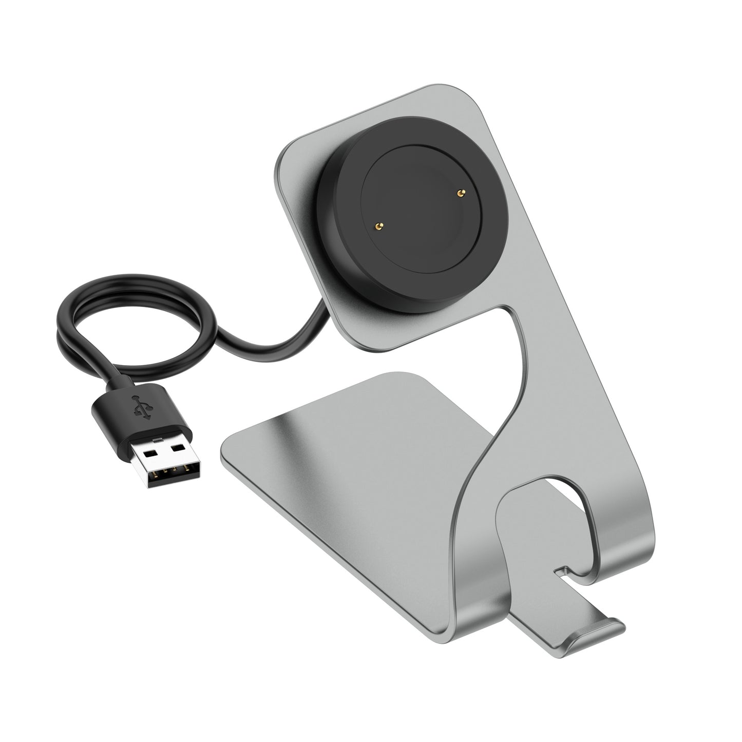 For Honor Watch GS3 Charging Cable Smart Watch Charger with Aluminum Alloy Bracket Stand Set (with Magnetic Function and Chip Protection)