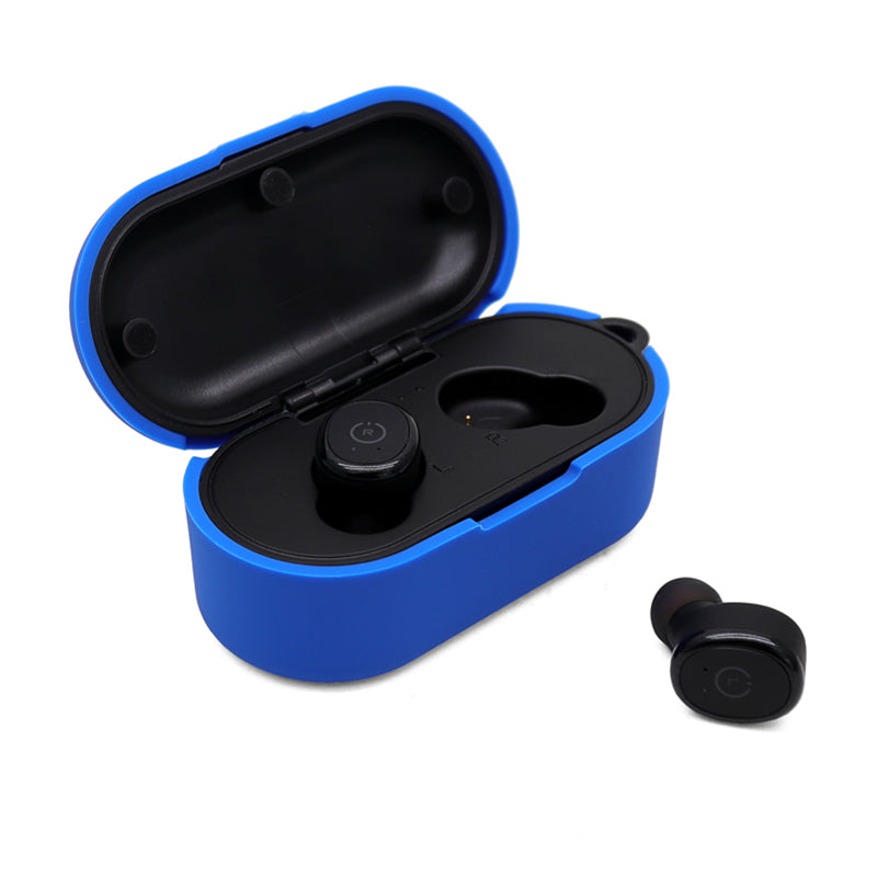 Earphone Case for TOZO T10, Bluetooth Earbuds Silicone Cover Charging Box Shell Protector with Anti-loss Buckle