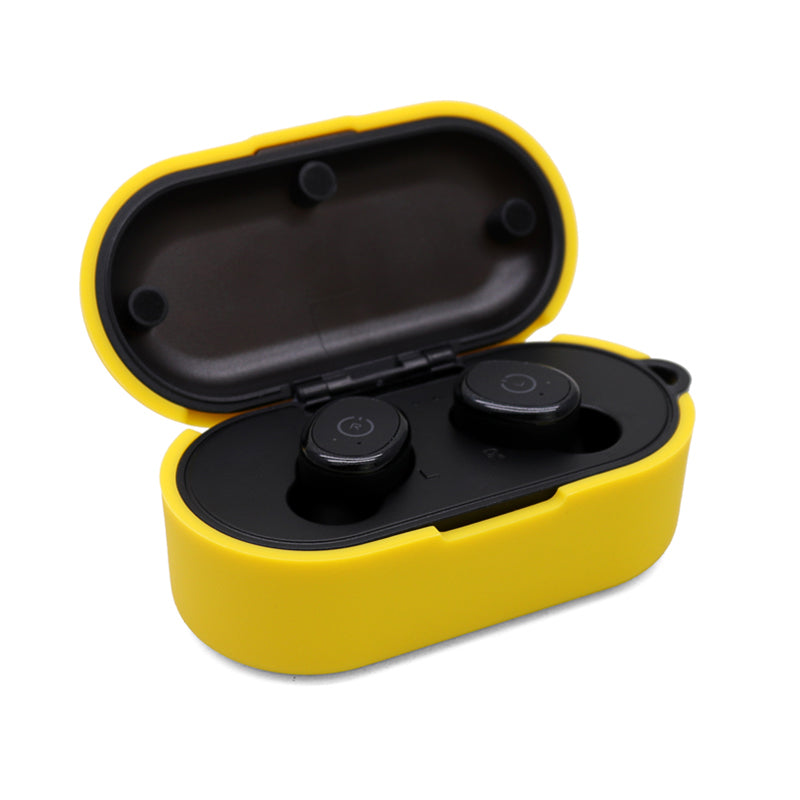 Earphone Case for TOZO T10, Bluetooth Earbuds Silicone Cover Charging Box Shell Protector with Anti-loss Buckle