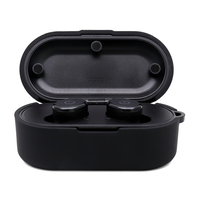 Earphone Case for TOZO T10, Bluetooth Earbuds Silicone Cover Charging Box Shell Protector with Anti-loss Buckle
