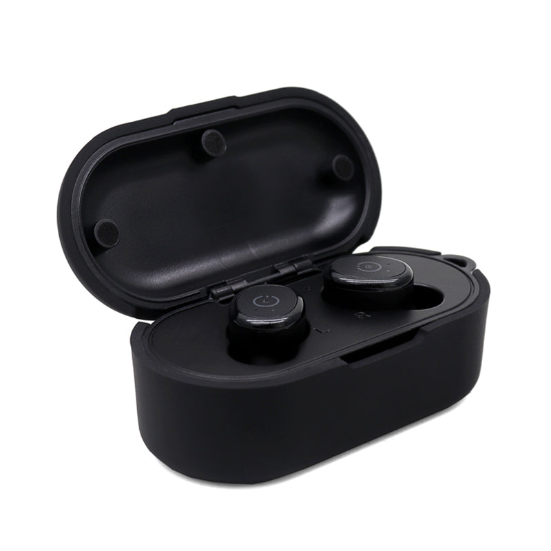 Earphone Case for TOZO T10, Bluetooth Earbuds Silicone Cover Charging Box Shell Protector with Anti-loss Buckle