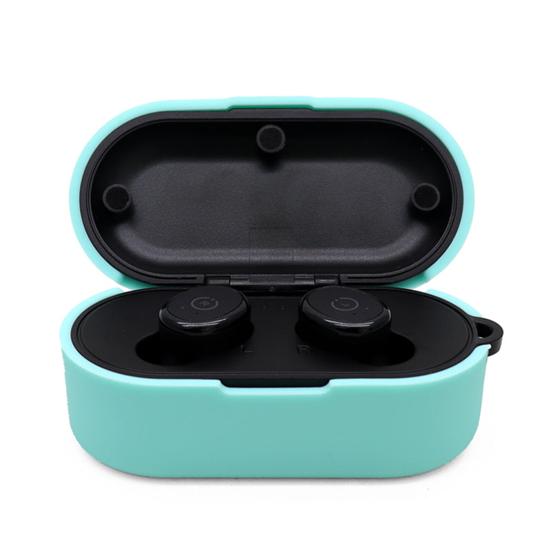 Earphone Case for TOZO T10, Bluetooth Earbuds Silicone Cover Charging Box Shell Protector with Anti-loss Buckle