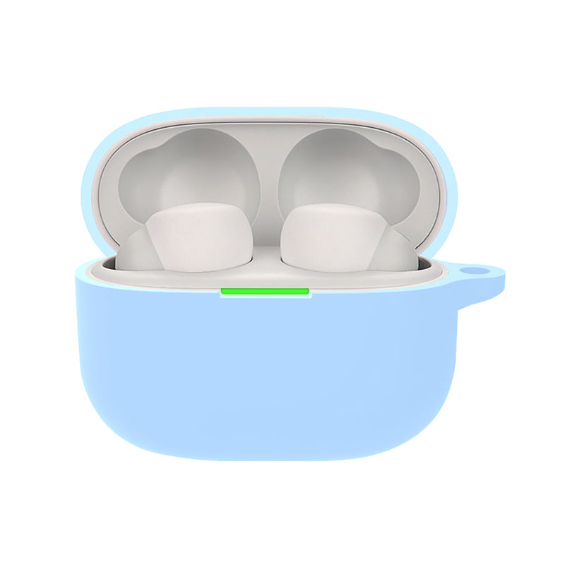For Sony LinkBuds S Silicone Earbuds Protective Case Earphone Pouch Protective Skin Sleeve with Carabiner