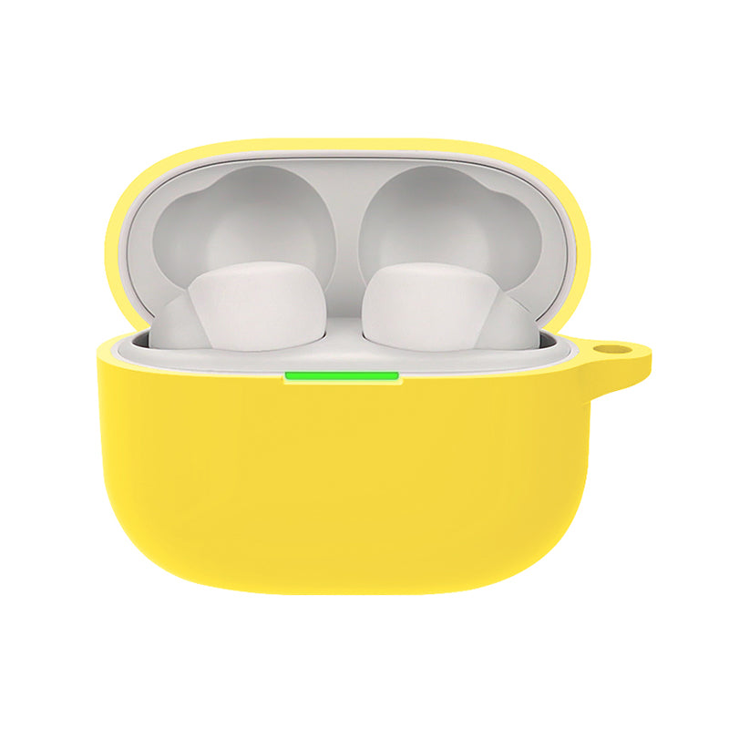 For Sony LinkBuds S Silicone Earbuds Protective Case Earphone Pouch Protective Skin Sleeve with Carabiner