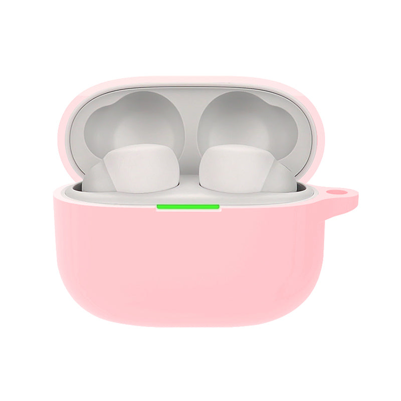 For Sony LinkBuds S Silicone Earbuds Protective Case Earphone Pouch Protective Skin Sleeve with Carabiner