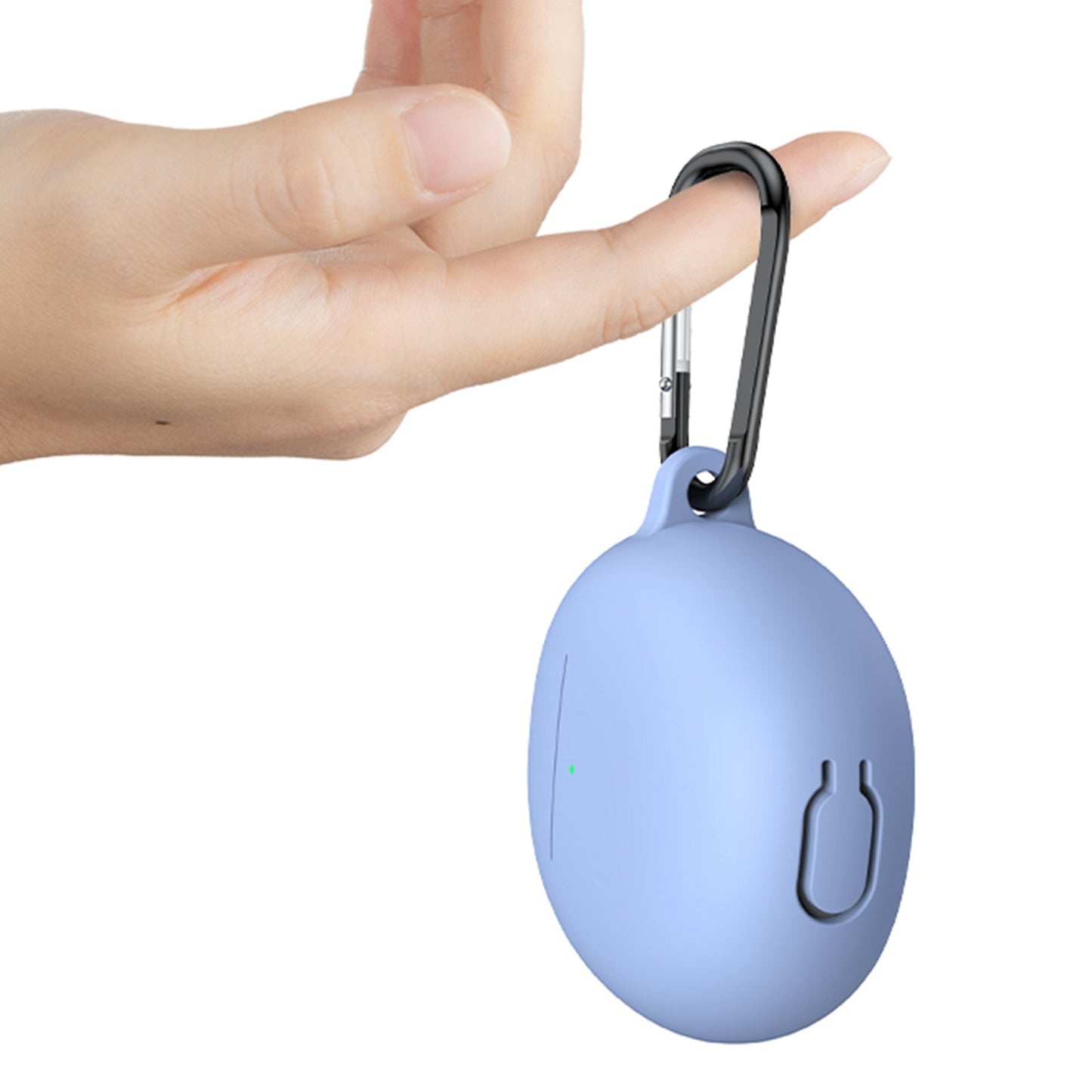 For vivo TWS Air Bluetooth Earphone Charging Case Soft Silicone Cover Drop-proof Shell with Hanging Buckle