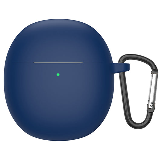 For vivo TWS Air Bluetooth Earphone Charging Case Soft Silicone Cover Drop-proof Shell with Hanging Buckle