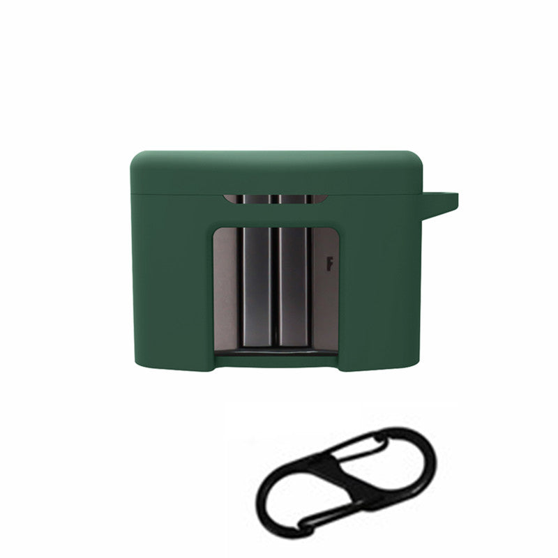 For FIIL CC Pro2 Silicone Case Bluetooth Earphone Anti-scratch Protective Cover with Anti-lost Buckle