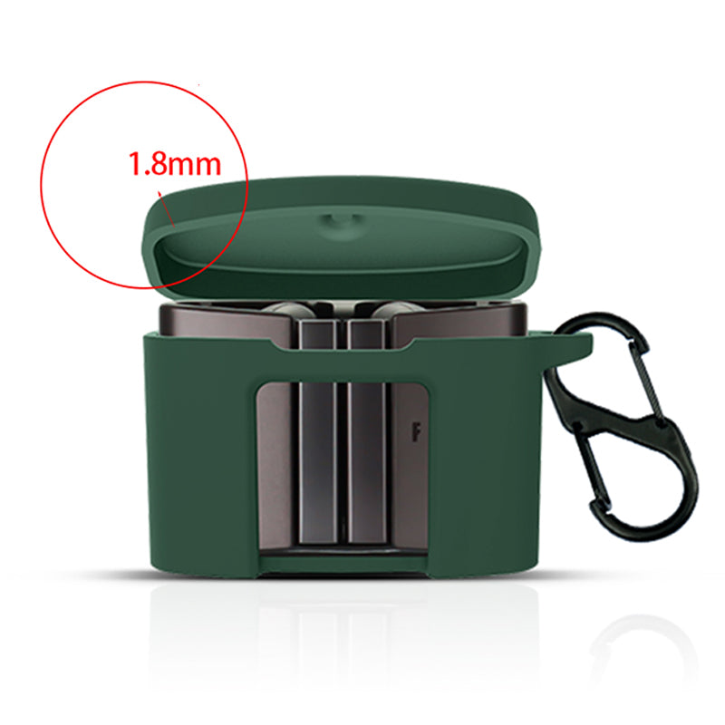 For FIIL CC Pro2 Silicone Case Bluetooth Earphone Anti-scratch Protective Cover with Anti-lost Buckle