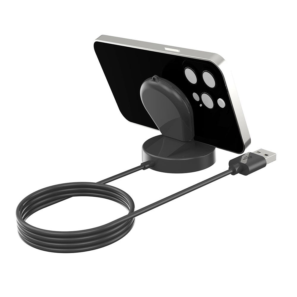 For Huami Amazfit GTR 4 Water-drop Shape Smart Watch Charger USB Cable Charging Stand with Phone Holder Function