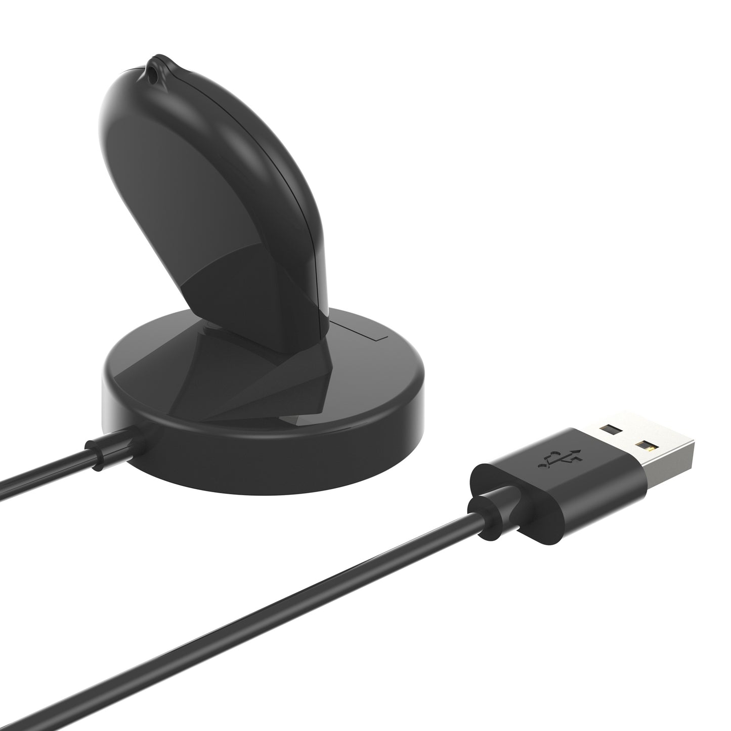 For Huami Amazfit GTR 4 Water-drop Shape Smart Watch Charger USB Cable Charging Stand with Phone Holder Function