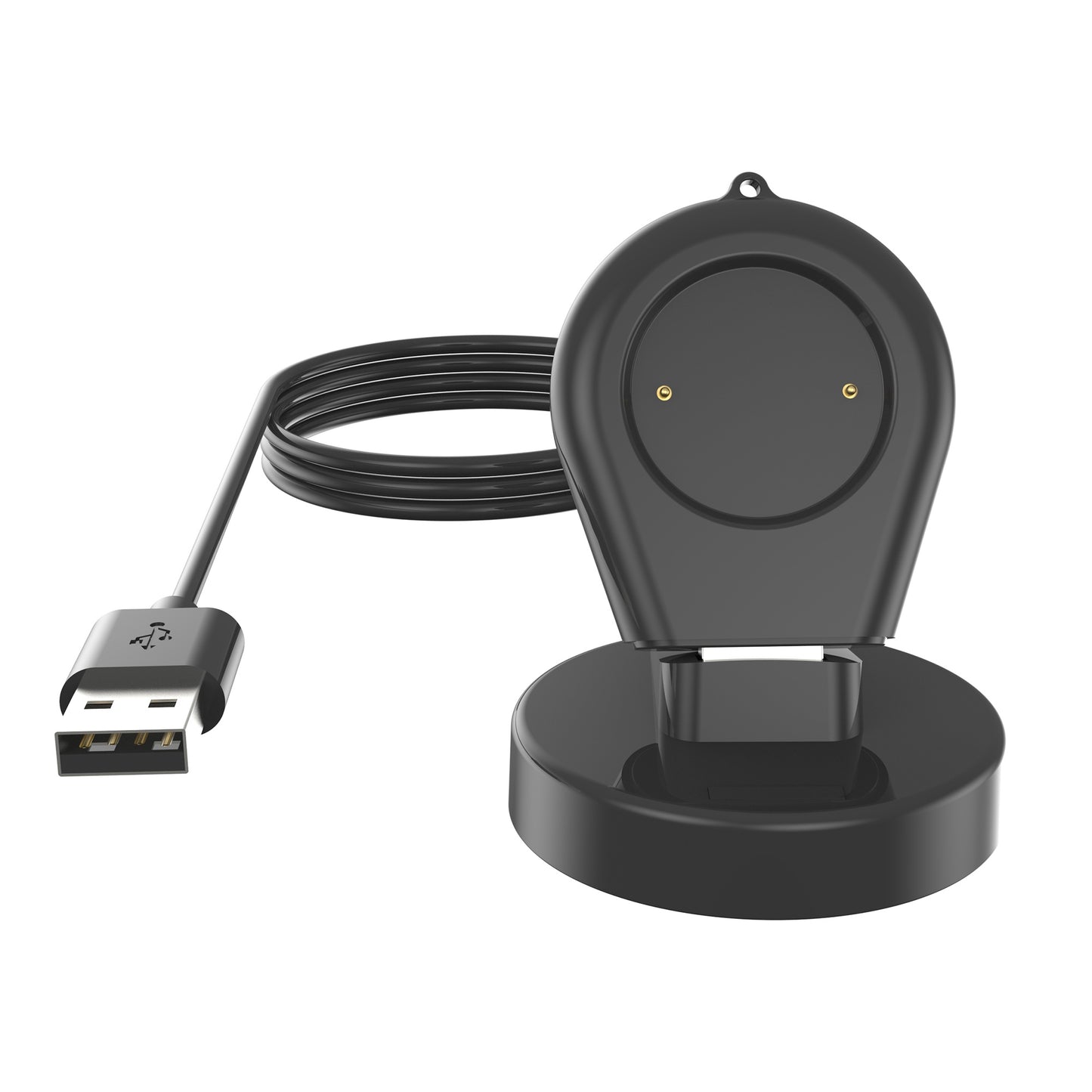 For Huami Amazfit GTR 4 Water-drop Shape Smart Watch Charger USB Cable Charging Stand with Phone Holder Function