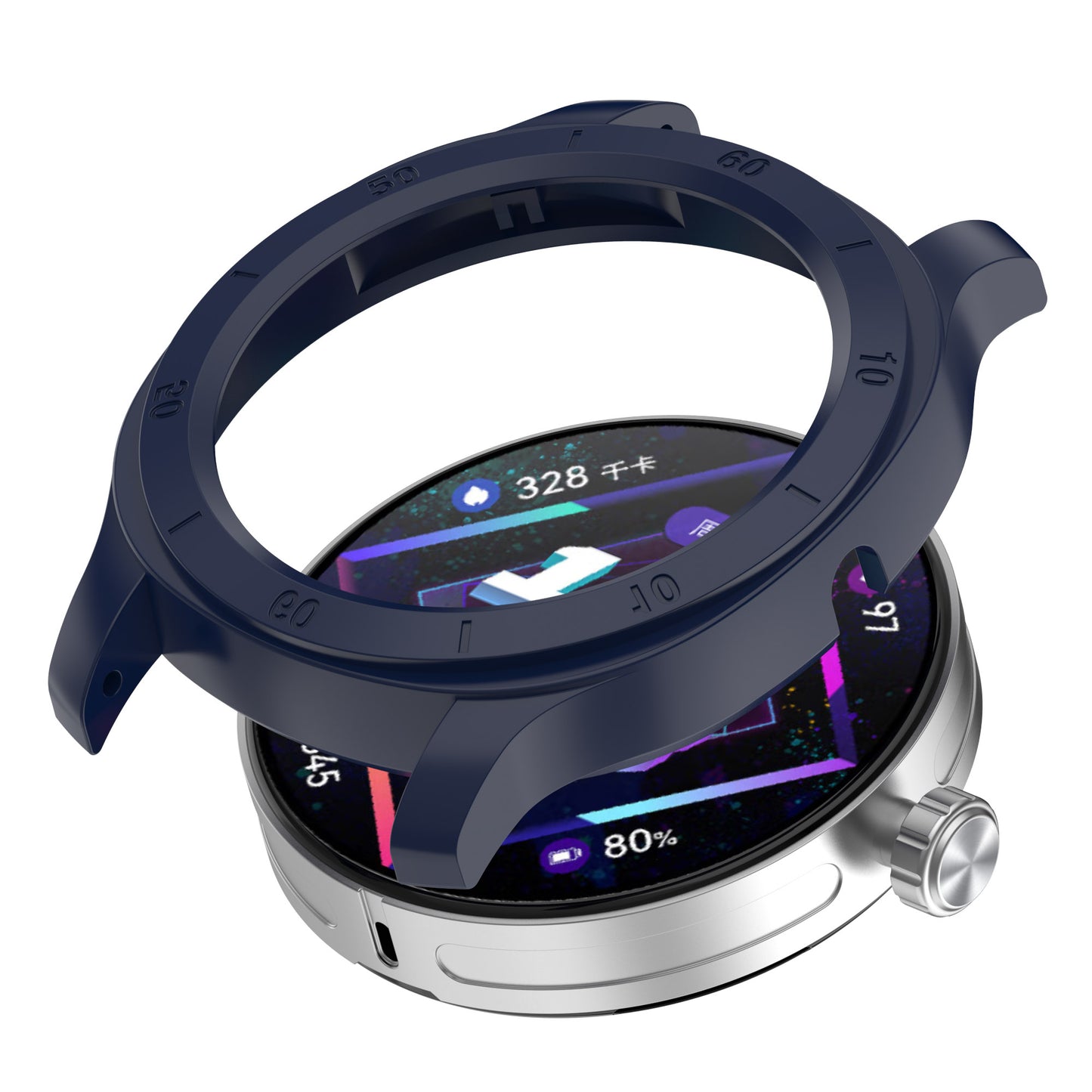 For Huawei Watch GT Cyber Anti-drop Hard PC+ABS Watch Case Hollow Watch Protective Cover for 22mm Lug Strap