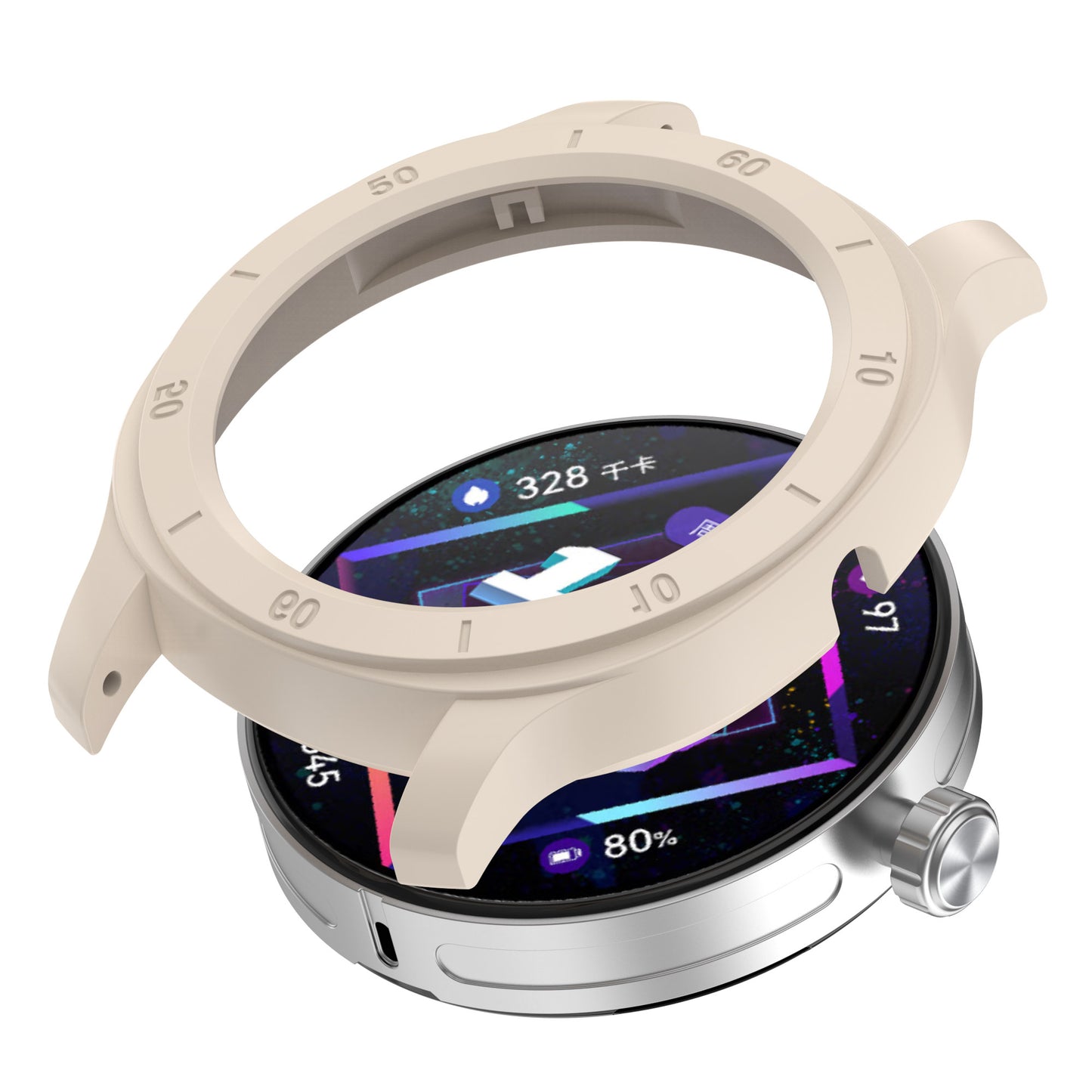 For Huawei Watch GT Cyber Anti-drop Hard PC+ABS Watch Case Hollow Watch Protective Cover for 22mm Lug Strap