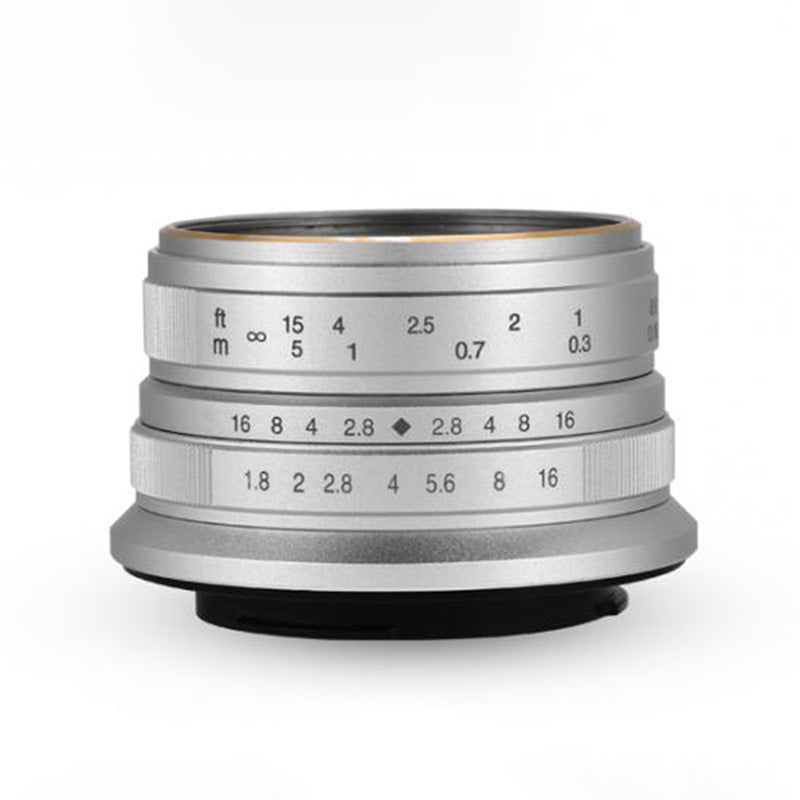 7ARTISANS 25mm F1.8 Prime Camera Lens Large Aperture Lens for Sony E Mount/Fujifilm/Canon EOS-M Mount Micro 4/3 Cameras A7 A7II A7R
