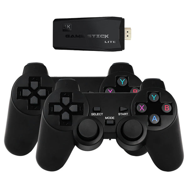 M8 2.4G Wireless Game Stick 32G 4K HD Game Console Portable 2 Controllers TV Gamer Built-in 3500+ Games
