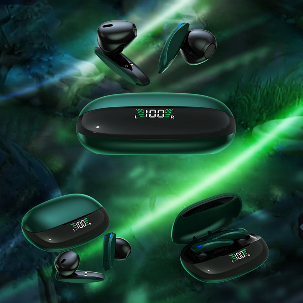 Y2 TWS Wireless Bluetooth 5.1 Low Latency E-sports Earphone Digital Display Music Game Headset