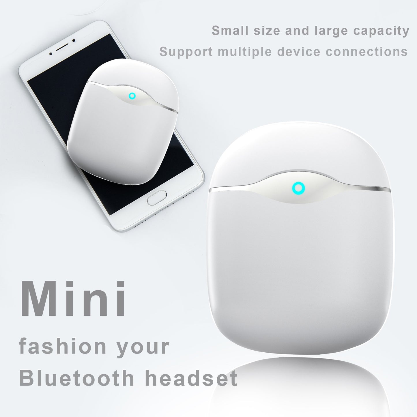 M18 TWS Bluetooth 5.2 Headset Binaural Stereo Wireless Earbuds IP3 Waterproof Sports Headphones Compatible with Mobile Phones/ Tablets/Laptops