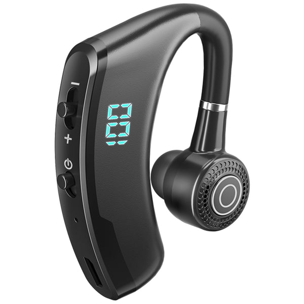 V9S Business Style Bluetooth Single Ear Headset LED Display Wireless Headphone Earphone with Battery Charging Case