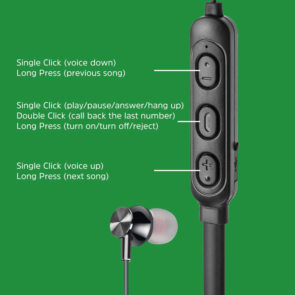 KIVEE KV-TW63 Air BEP 55 Bluetooth 5.0 Neck-mounted Earphones Magnetic Adsorption Sports Headphones