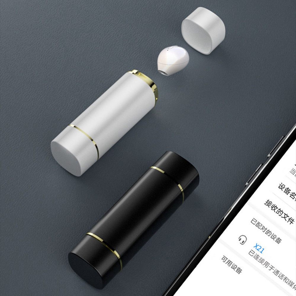 TWS Earphone Bluetooth 5.1 Wireless Sports Headphone with Lipstick-shaped Charging Case