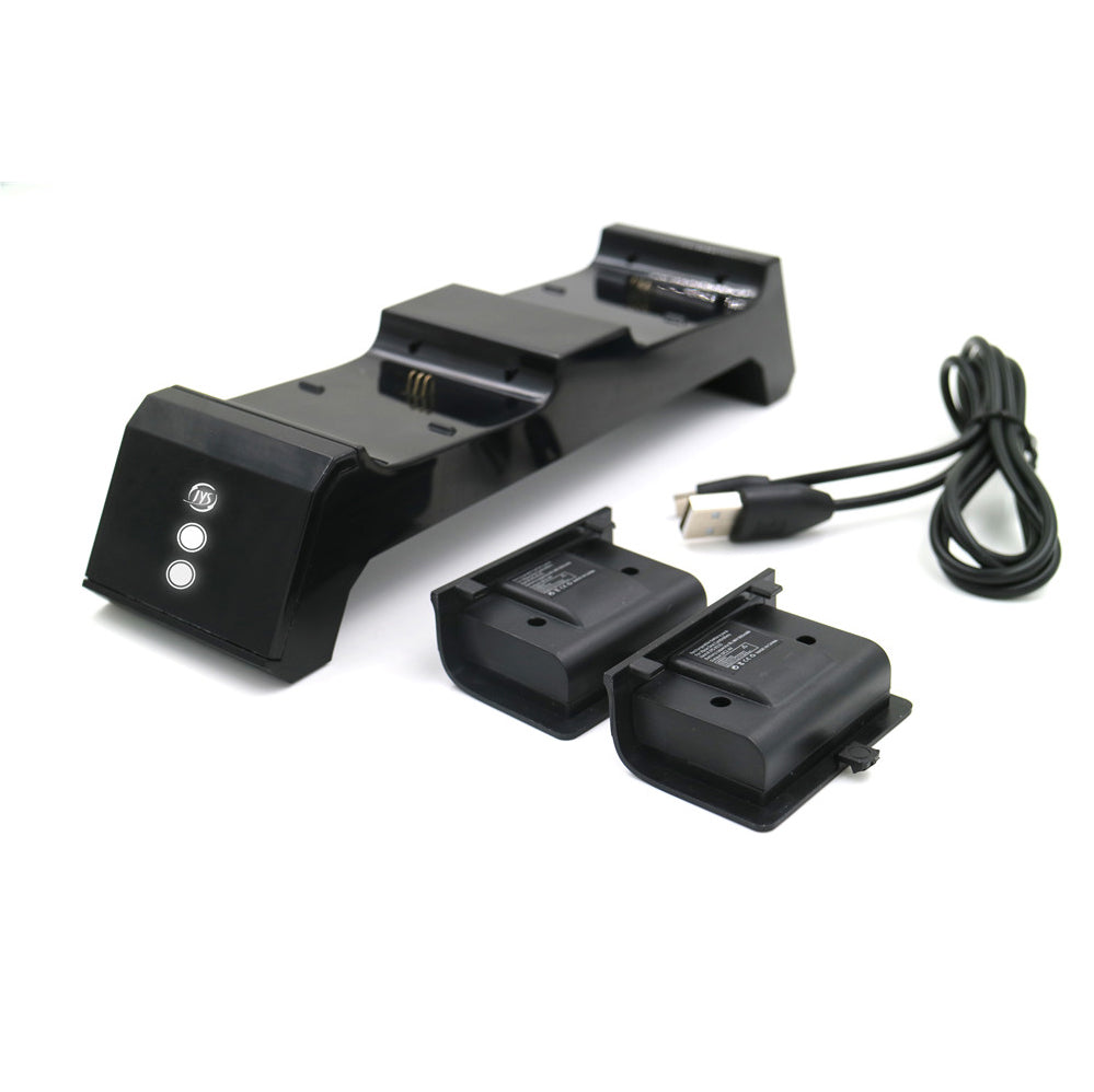 JYS 3-in-1 Dual Charge Regulator Base Charger for Xbox One / Xbox One S