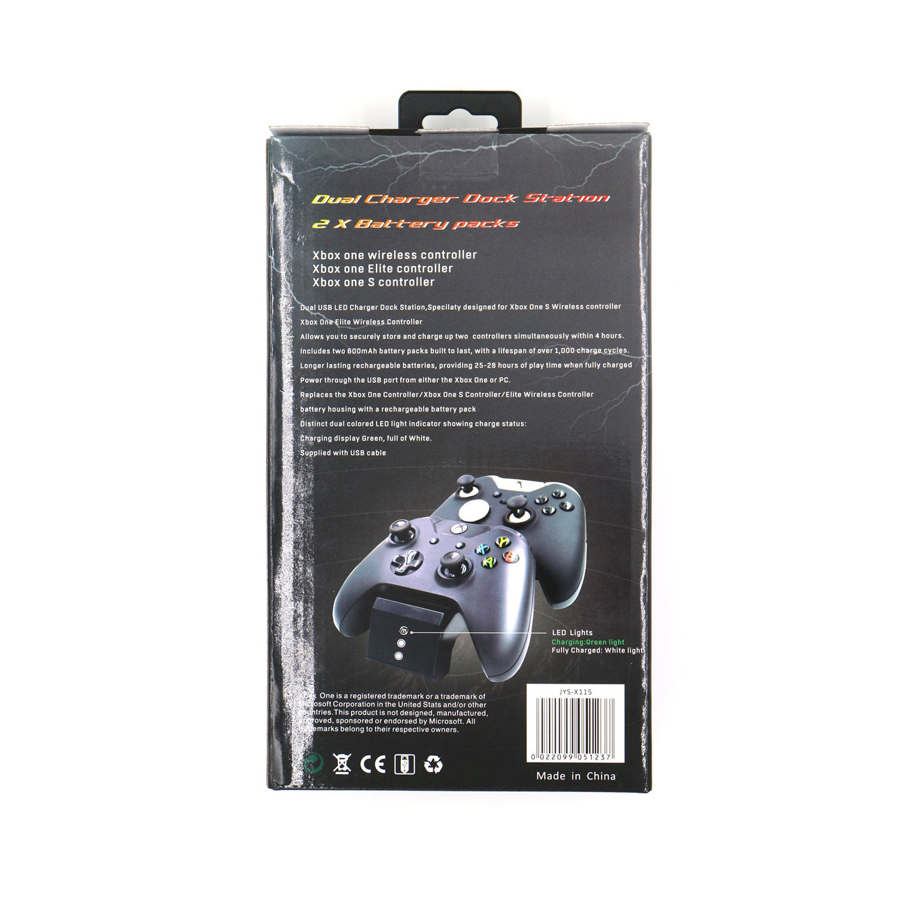 JYS 3-in-1 Dual Charge Regulator Base Charger for Xbox One / Xbox One S