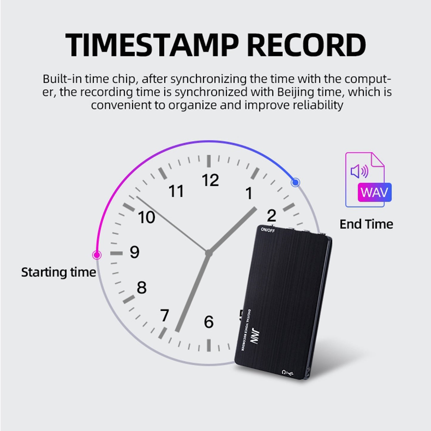 M2 8GB Intelligent Noise Cancelling HD Voice Activated Recorder Mini Audio Recording Storage Tool