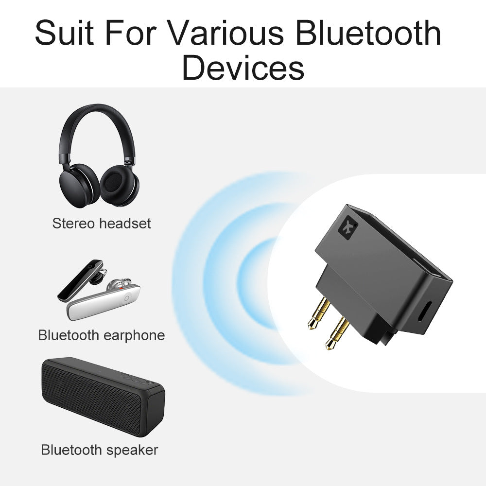 BT5814 Bluetooth 5.0 Wireless Aircraft Transmitter Audio Adapter for Airline Entertainment System