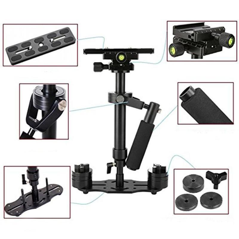 S40 Handheld Stabilizer 40cm Aluminum Alloy Photographic Video Stabilizer for Steadycam Steadicam DSLR Camera Camcorder